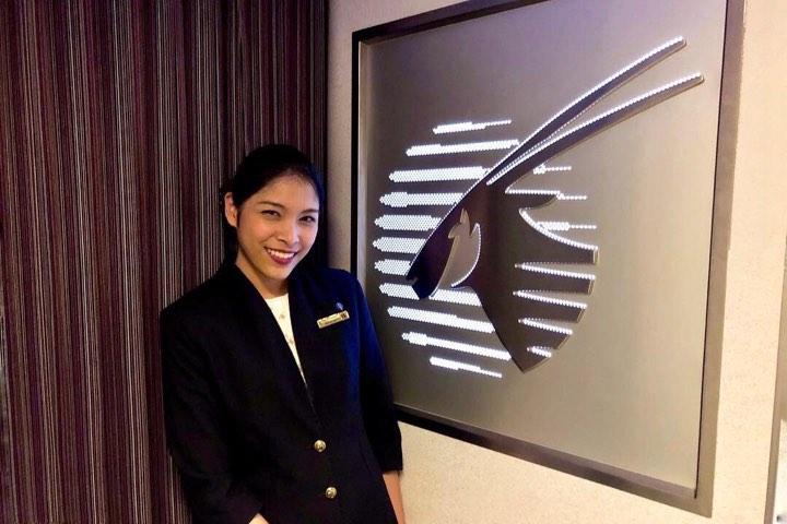 Flight attendants/air hosts/hostesses